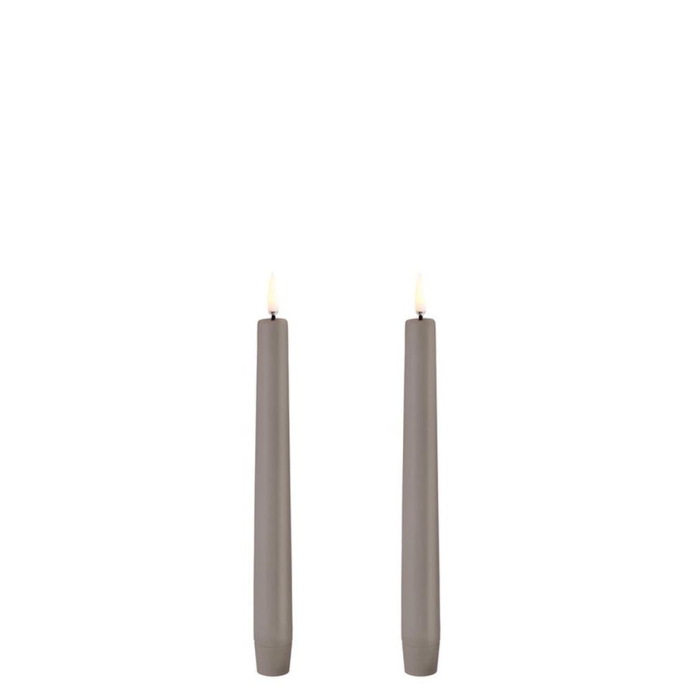 LED 2 stk. Stearinlys Sandstone D2,3 x H20,5 cm