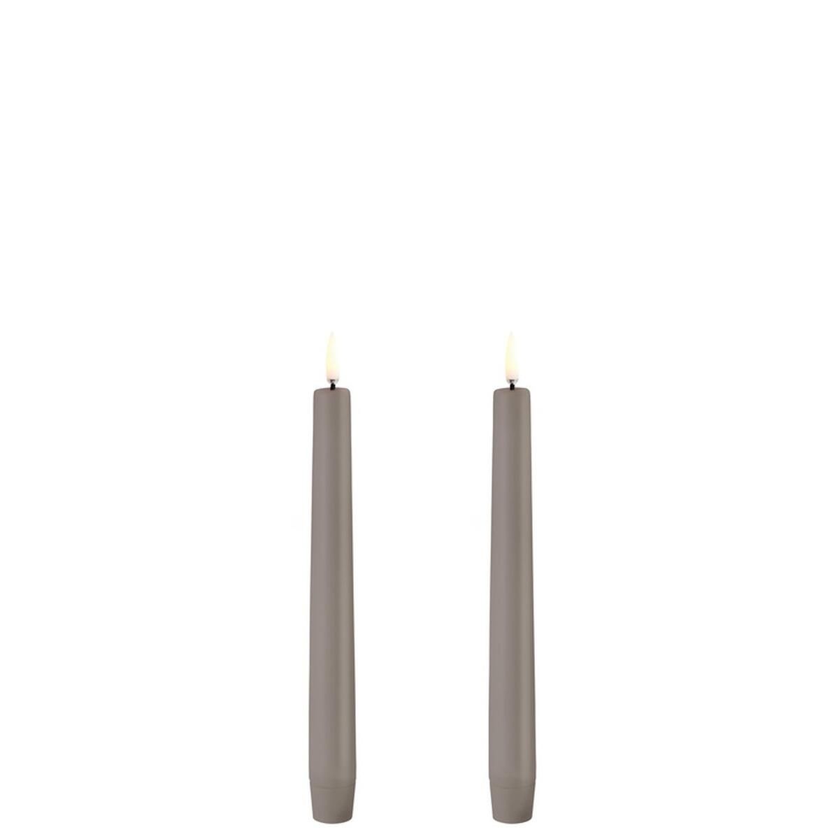 LED 2 stk. Stearinlys Sandstone D2,3 x H20,5 cm