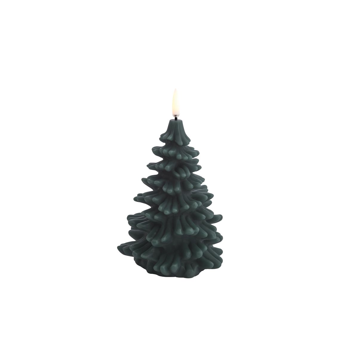 LED Stearinlys juletræ Pine green H15 cm