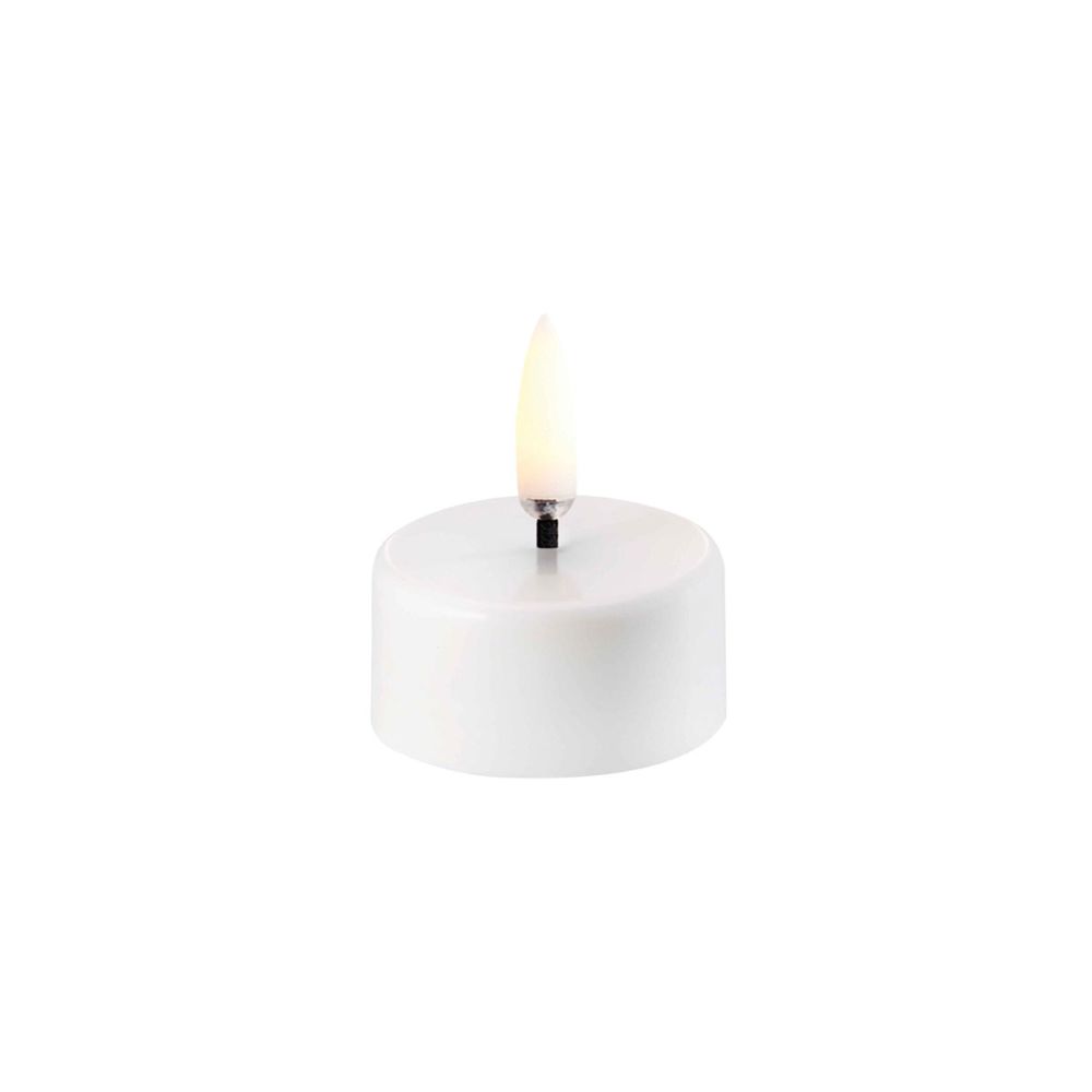 LED Fyrfadslys inkl. batteri Hvid D3,9 x H2,1 cm
