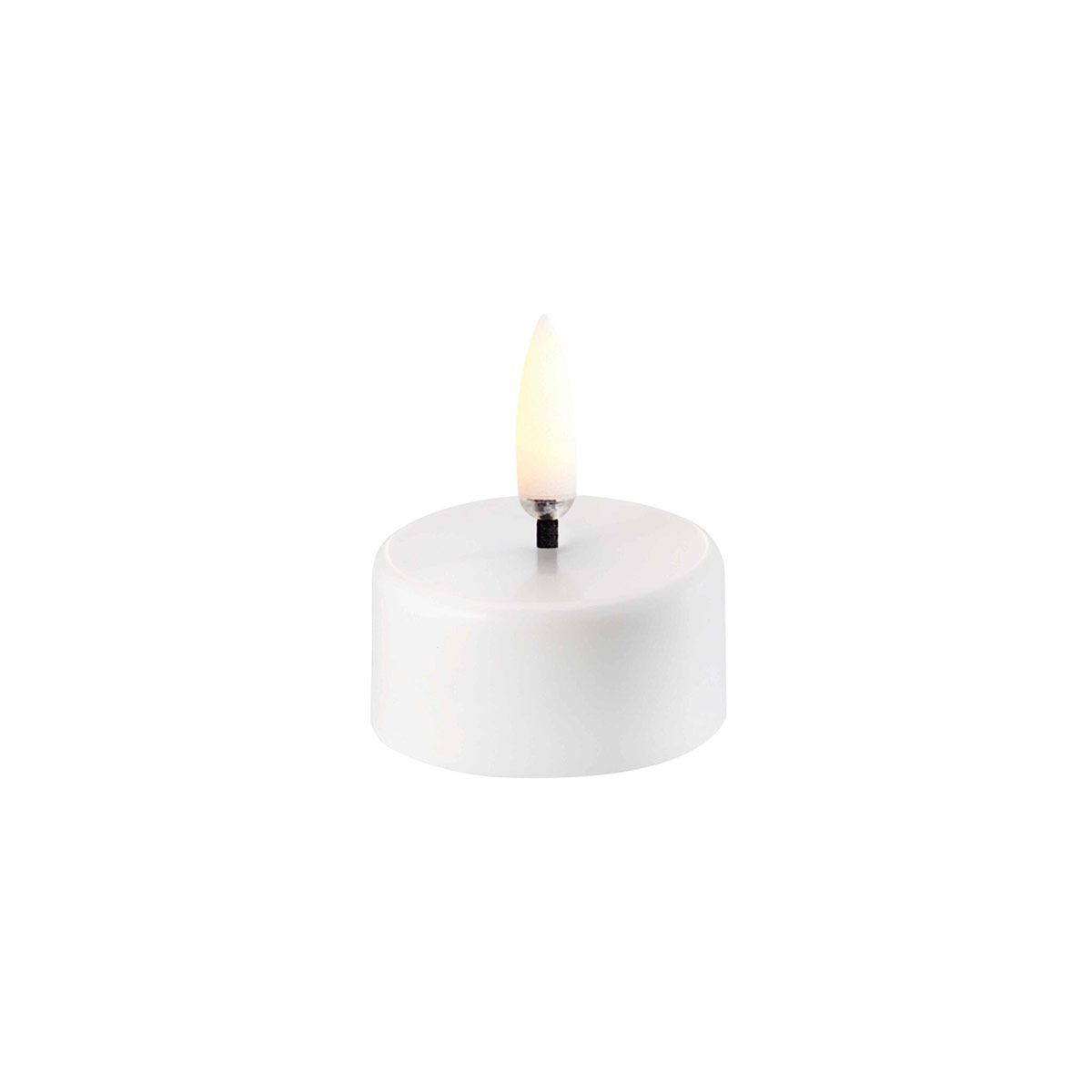 LED Fyrfadslys inkl. batteri Hvid D3,9 x H2,1 cm