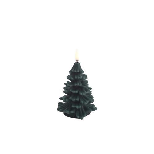 LED Stearinlys juletræ Pine green H12 cm