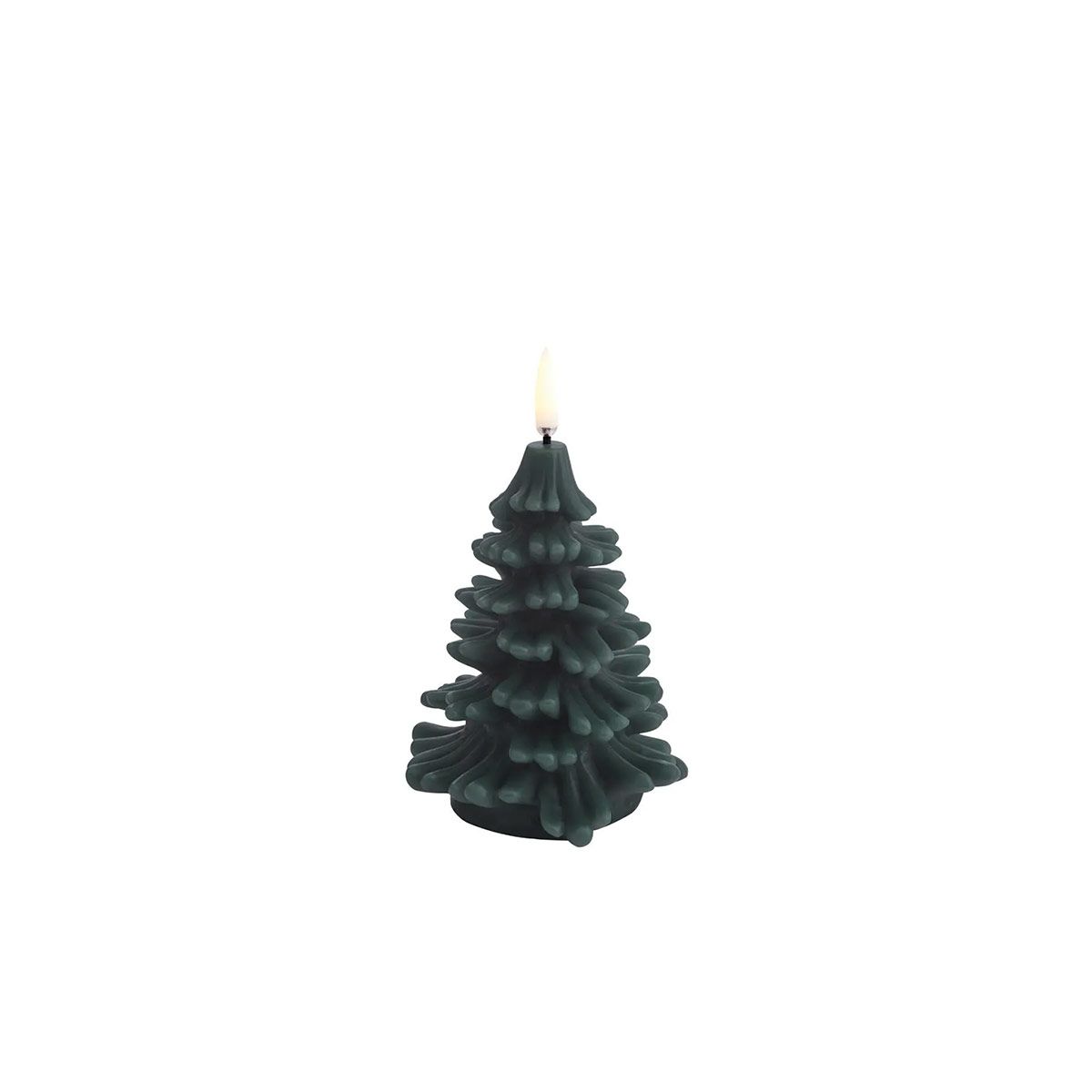 LED Stearinlys juletræ Pine green H12 cm
