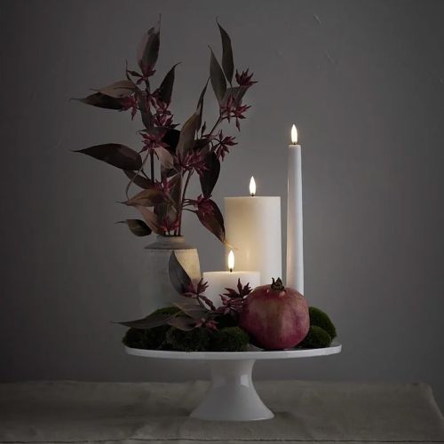 LED 2 stk. Stearinlys Hvide D2,3 x H25 cm