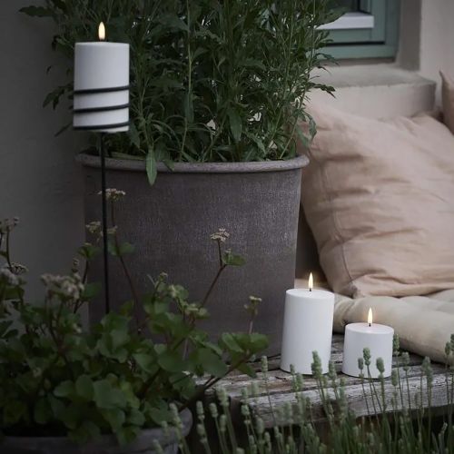 Outdoor LED lys i hvidt D7,8 x H17,8 cm
