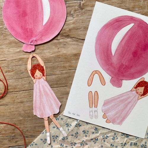 Rosa ballonpige Klippeark 1 stk.