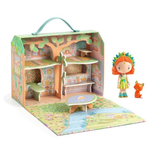 Djeco Tinyly Sylvia & Fox med hus