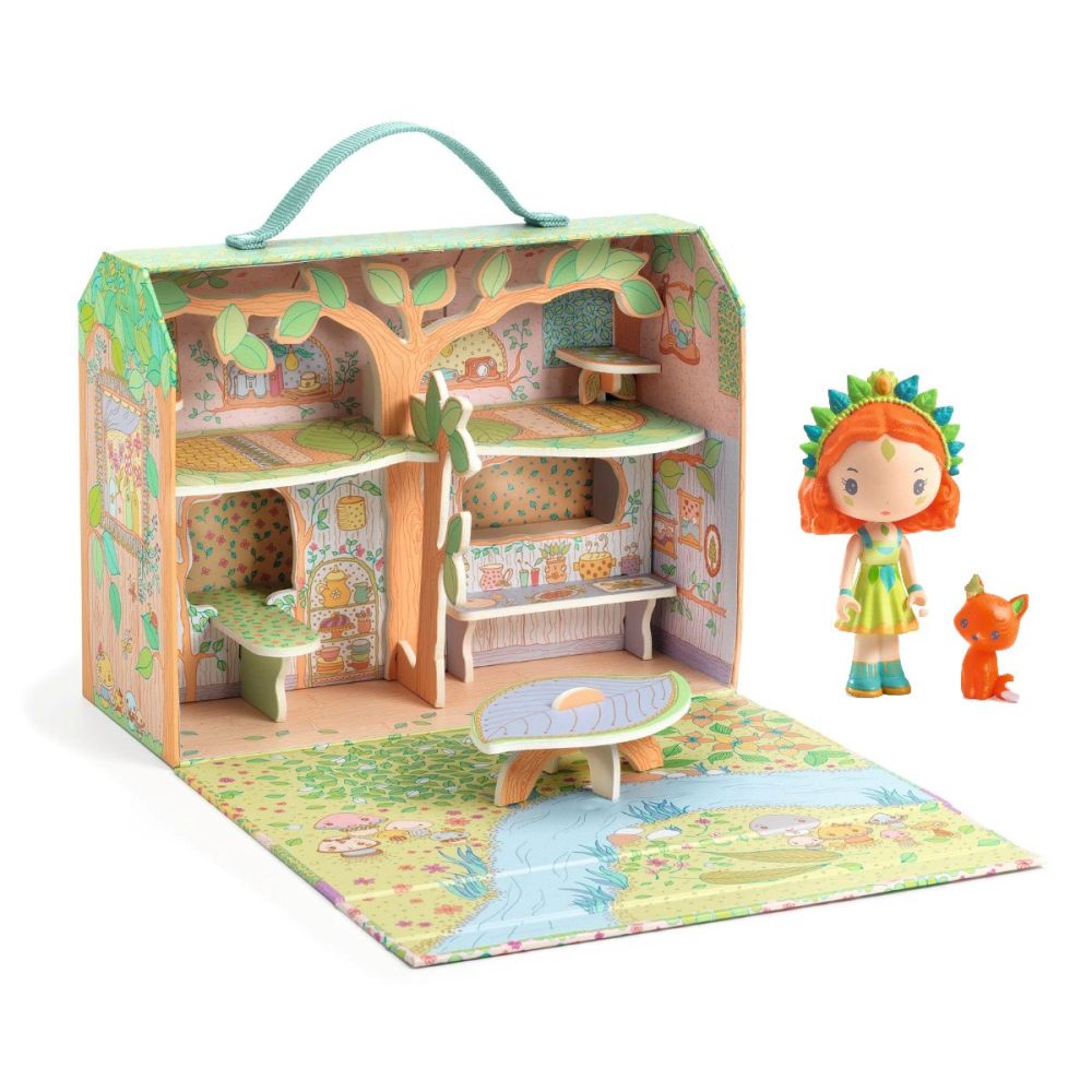 Djeco Tinyly Sylvia & Fox med hus