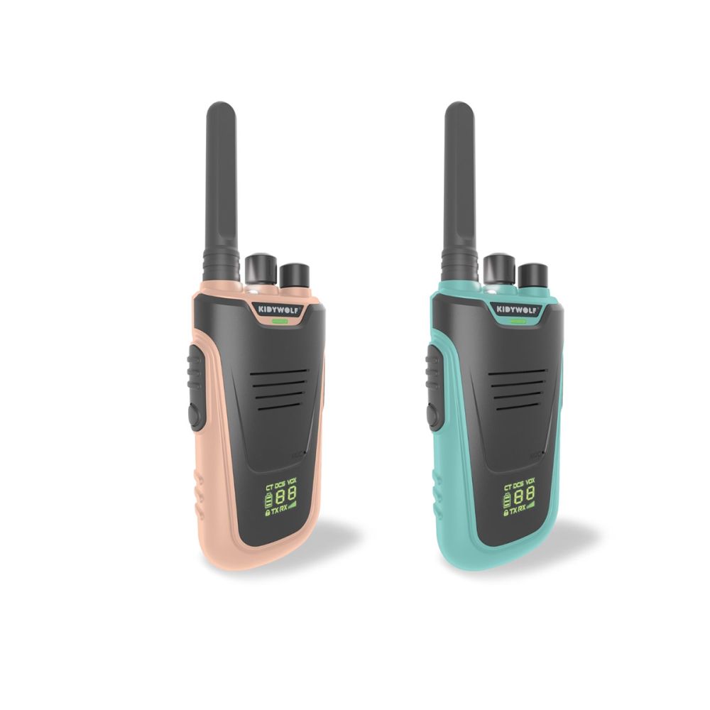 Kidywolf Walkie-Talkie Nude og Cyan 2 stk