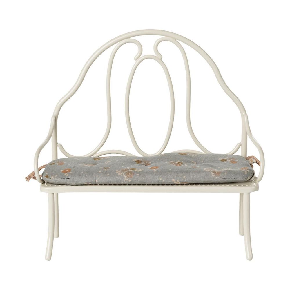 Maileg Vintage bænk Miniature - Råhvid