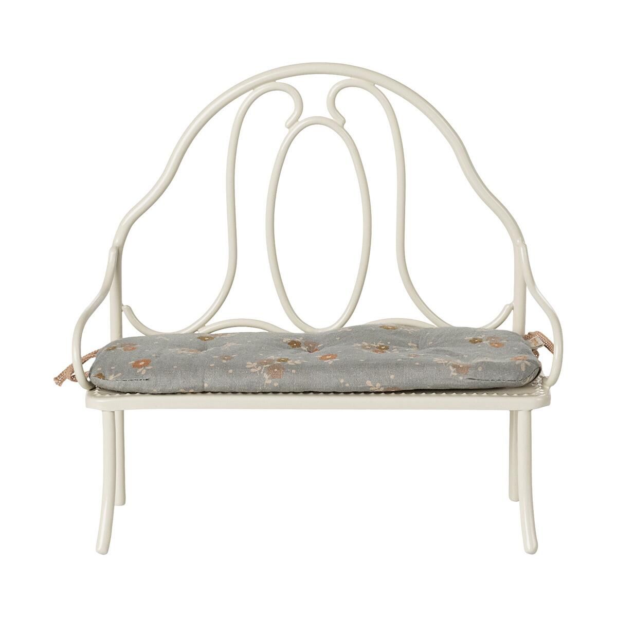 Maileg Vintage bænk Miniature - Råhvid
