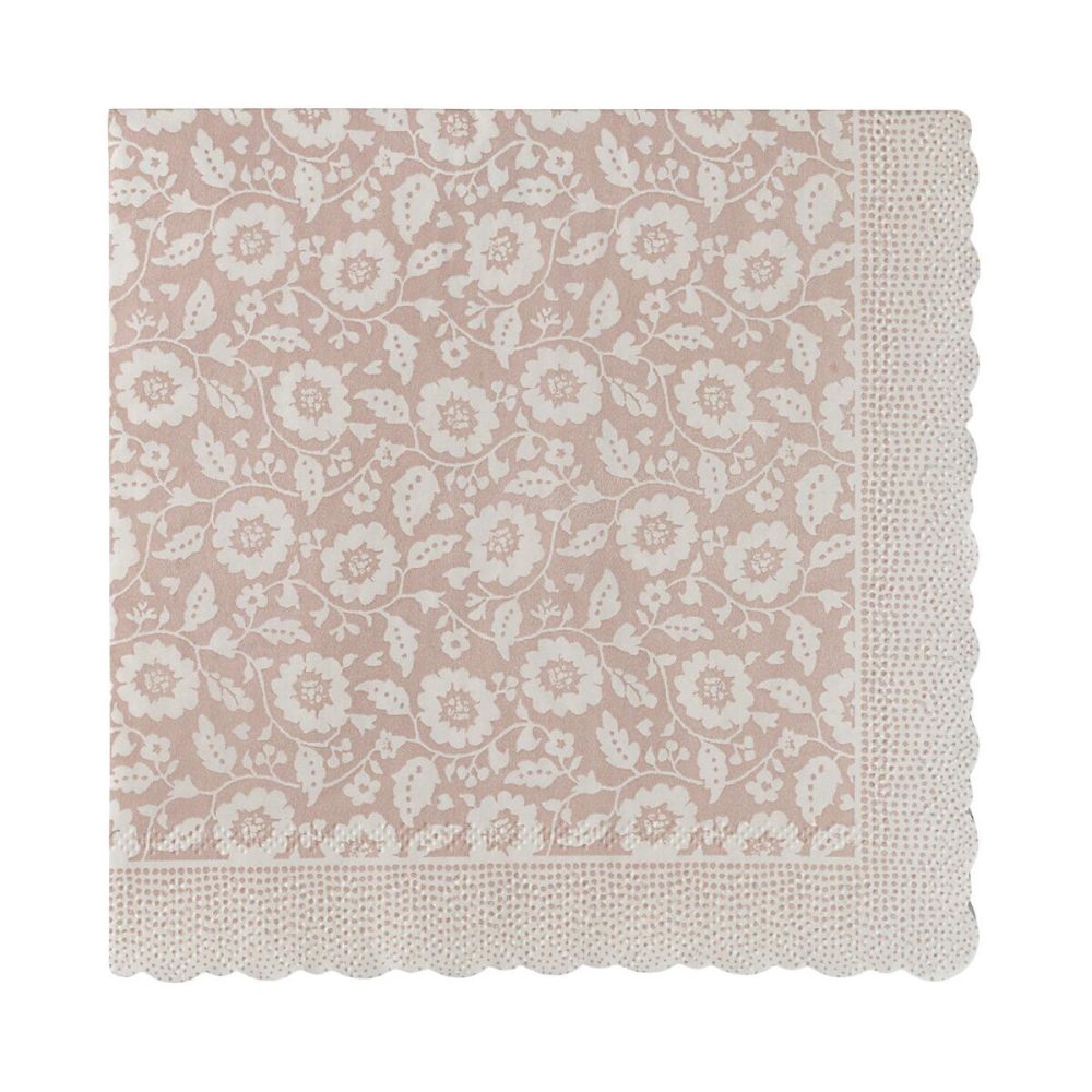Maileg Servietter blomster - Pudder 20 stk.  flowers powder