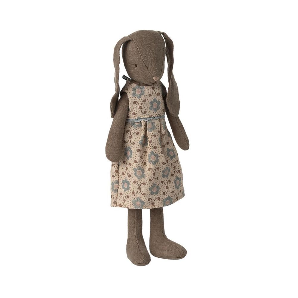 Maileg Bunny Brun Size 2 - Beige Kjole