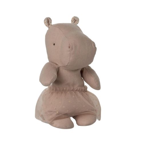 Maileg Safari friends Flodhest m tylskørt Lille - Rosa