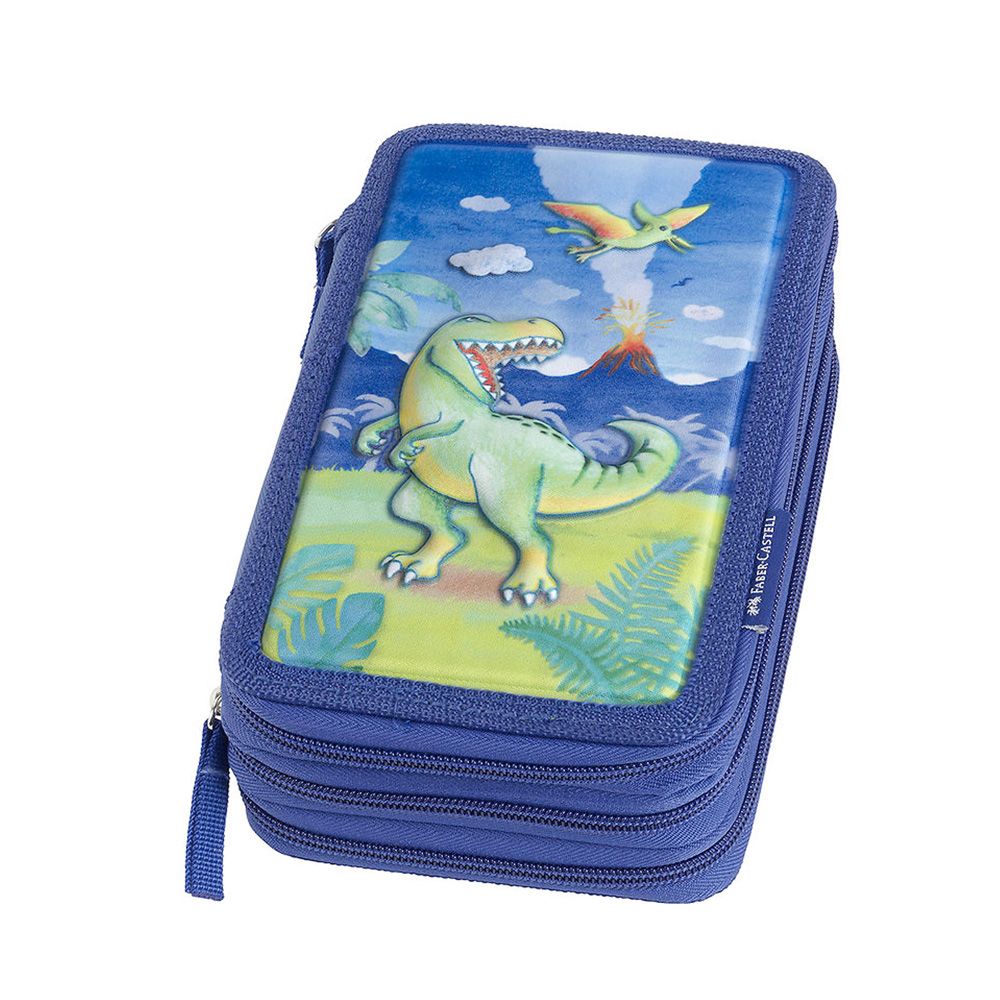 Faber-Castell Penalhus Dinosaur med indhold