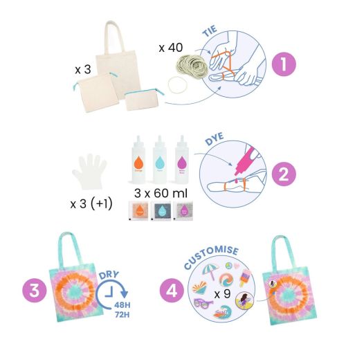 Djeco DIY Lav 3 tasker med Batik