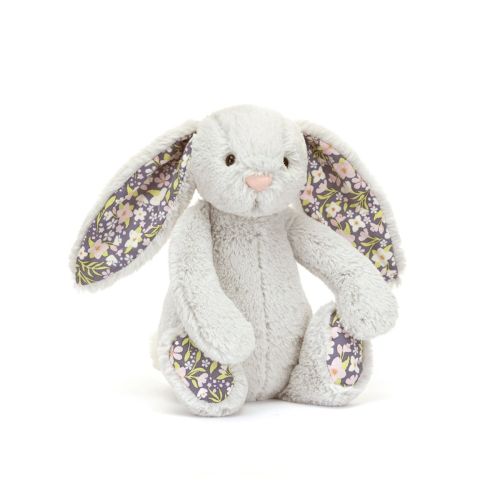 Jellycat Bashful kanin Silver 'Bloom' 18cm
