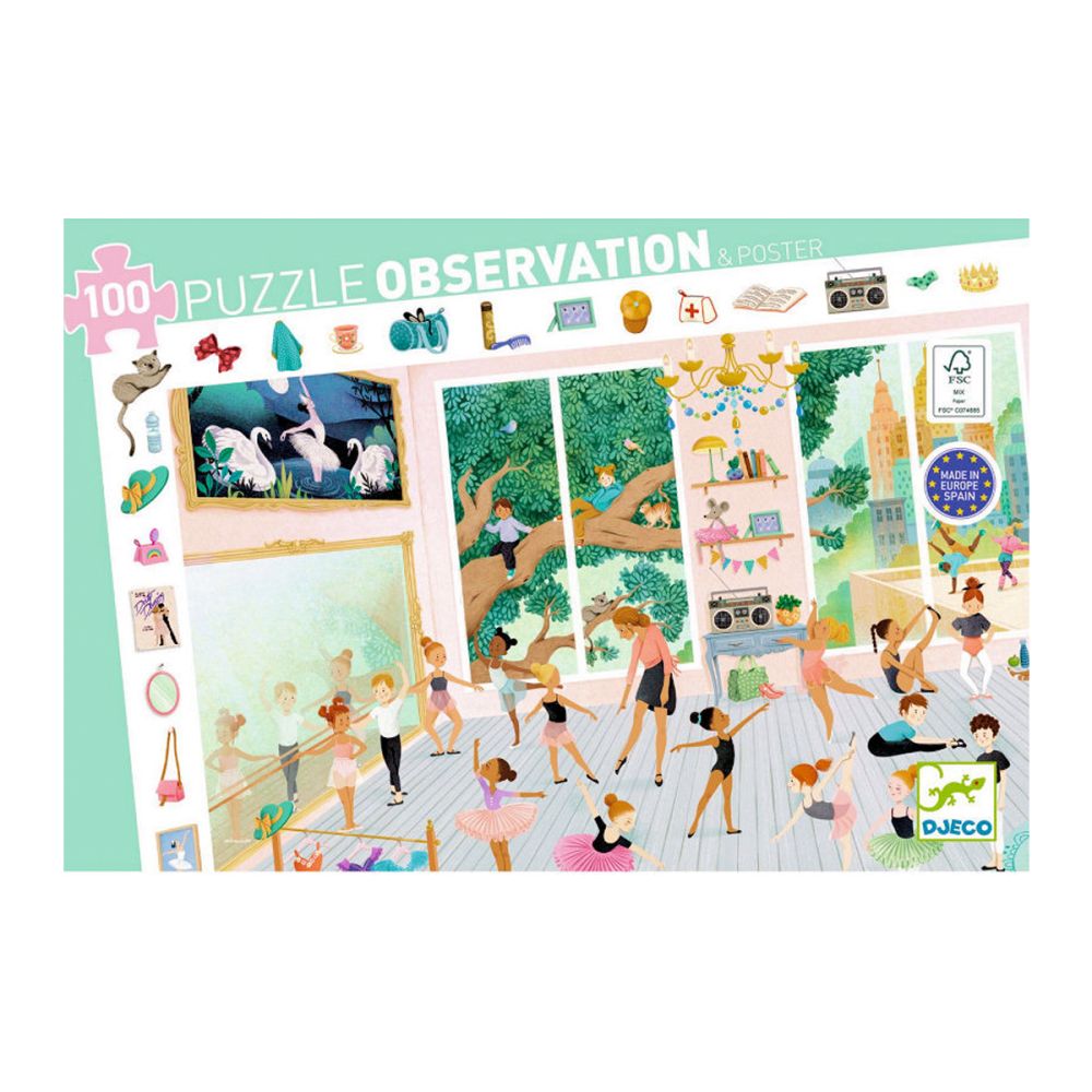 Djeco Oberservation Puslespil Danseskolen 100