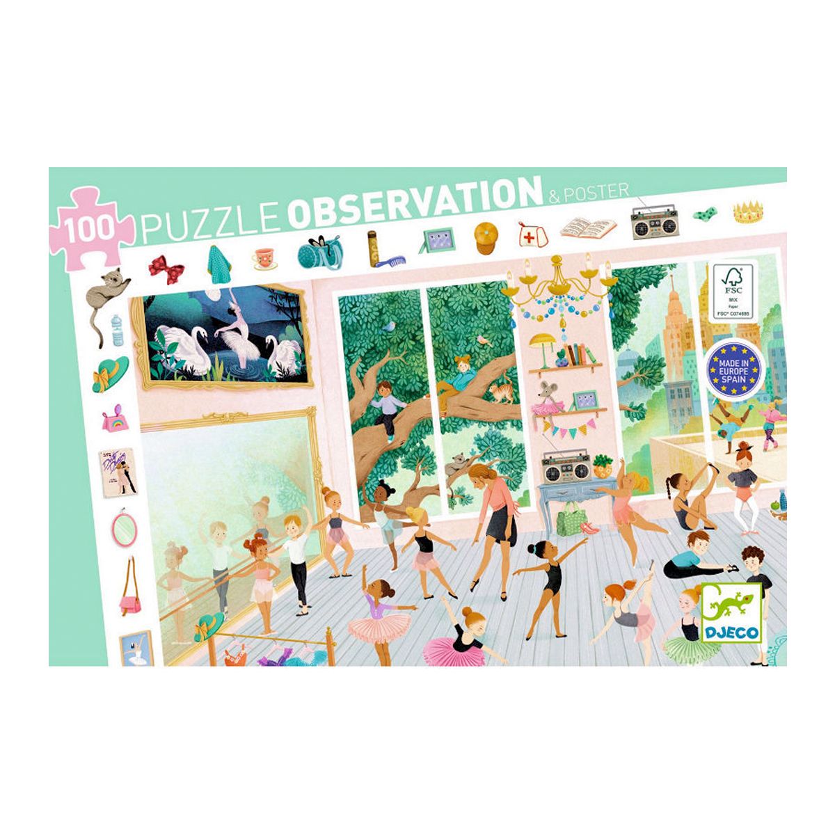 Djeco Oberservation Puslespil Danseskolen 100