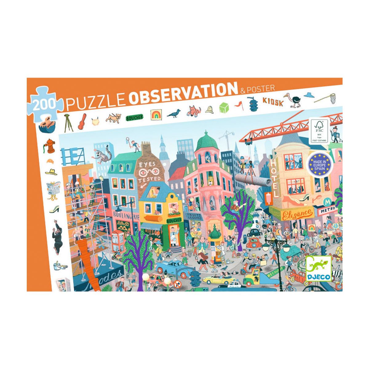 Djeco Observation Puslespil Byen 200