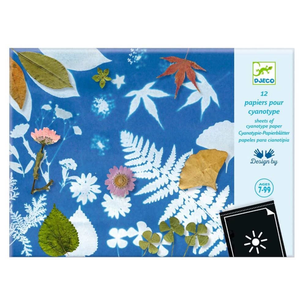Djeco Cyanotype Lystryk - Papir og skabeloner
