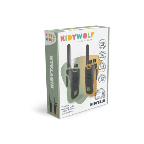 Kidywolf Walkie-Talkie grøn og orange 2 stk