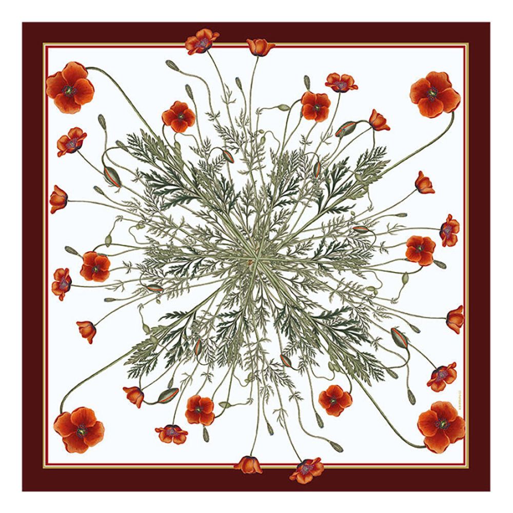 Silketørklæde Poppy 50 x 50