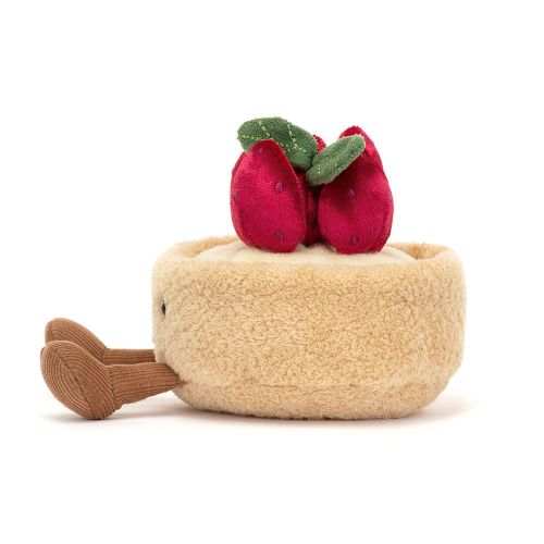 Jellycat Bamse Amuseables Fleurette Jordbærtærte