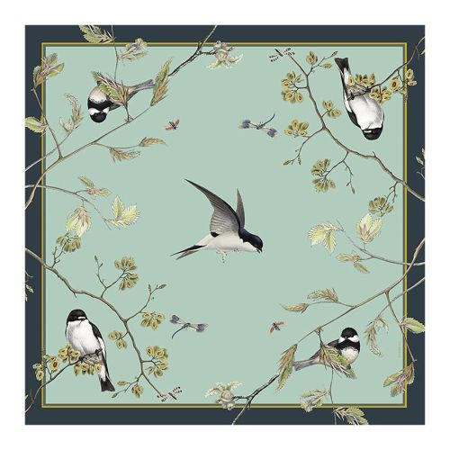 Silketørklæde Garden Birds 50 x 50