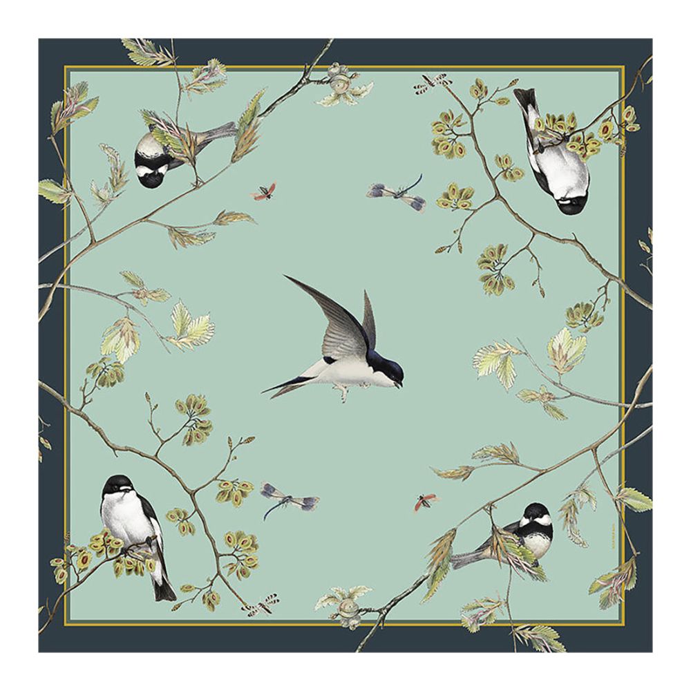 Silketørklæde Garden Birds 50 x 50