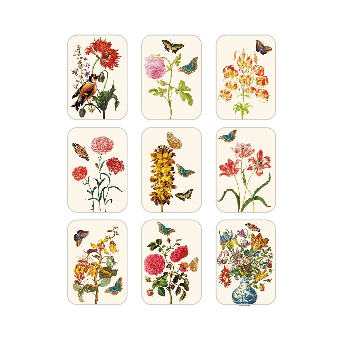 Art Sticker - Klistermærker 5 ark flora danica look
