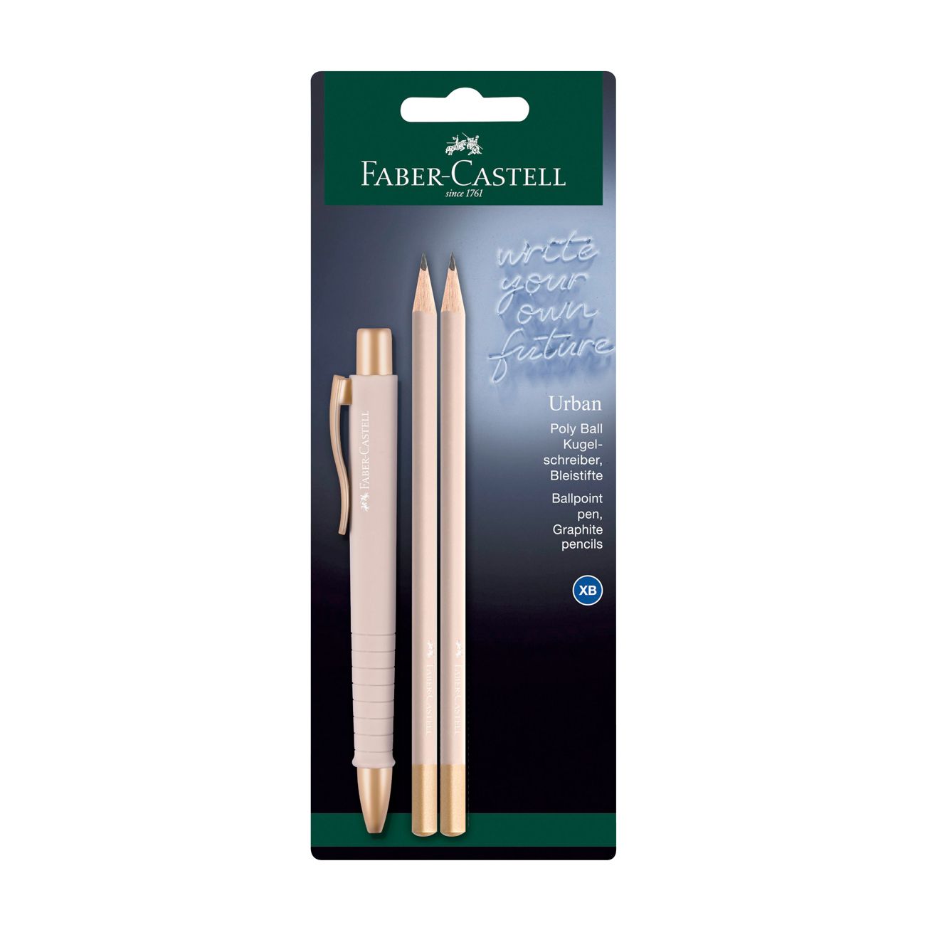 Faber-Castell sæt Poly Ball XB og 2 x Blyanter rosa