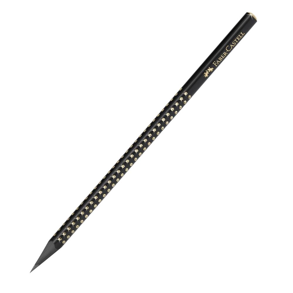 Faber-Castell Grip blyant sort sparkel guld