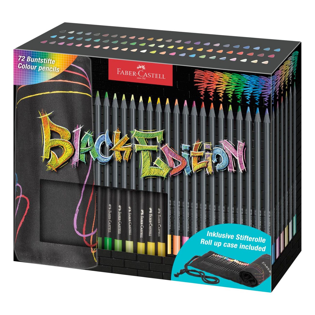 Faber-Castell farveblyanter 72 Black Edition inkl. taske
