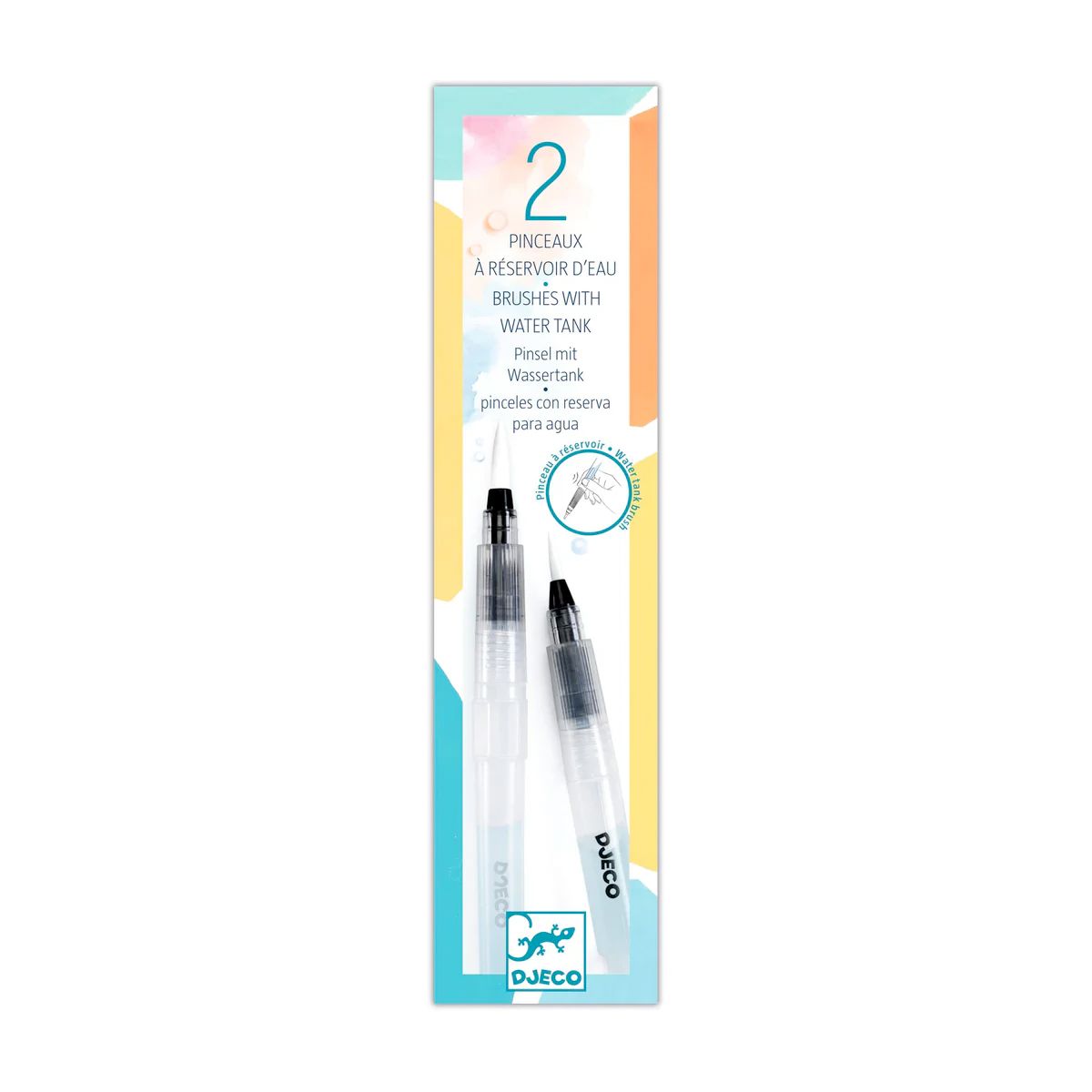Djeco vand pensel 2 stk. 5 ml og 7 ml