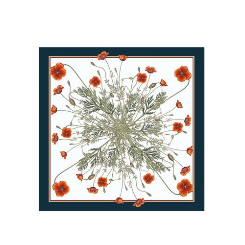 Silketørklæde Poppy 50 x 50