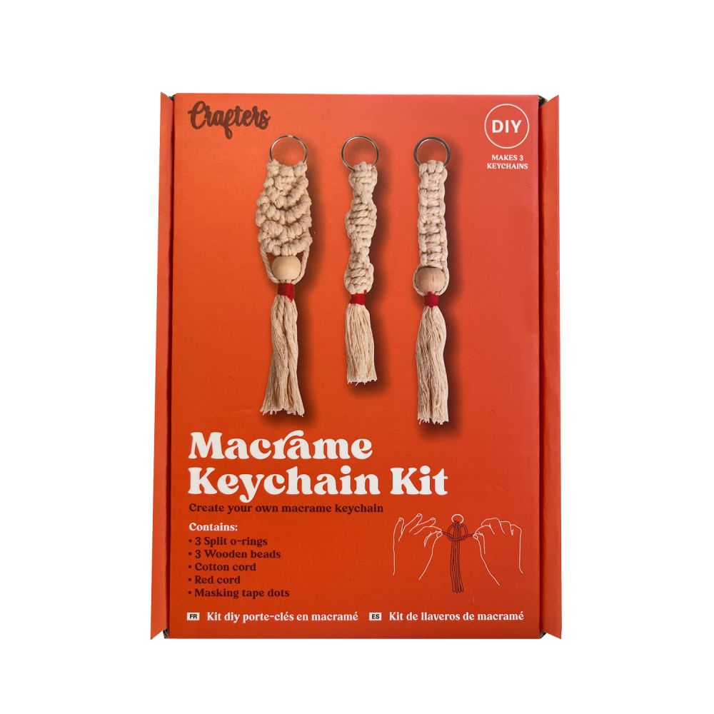 Knyttesæt DIY 3 Macrame nøgleringe