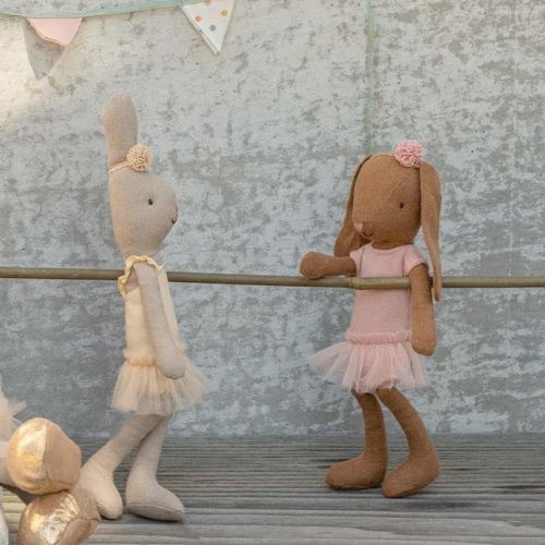 Maileg Bunny Brun Size 1 - Balletdragt rosa