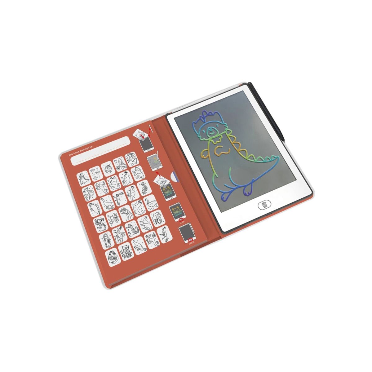 KidyWolf Tegnetavle LCD skærm - Dinosaur