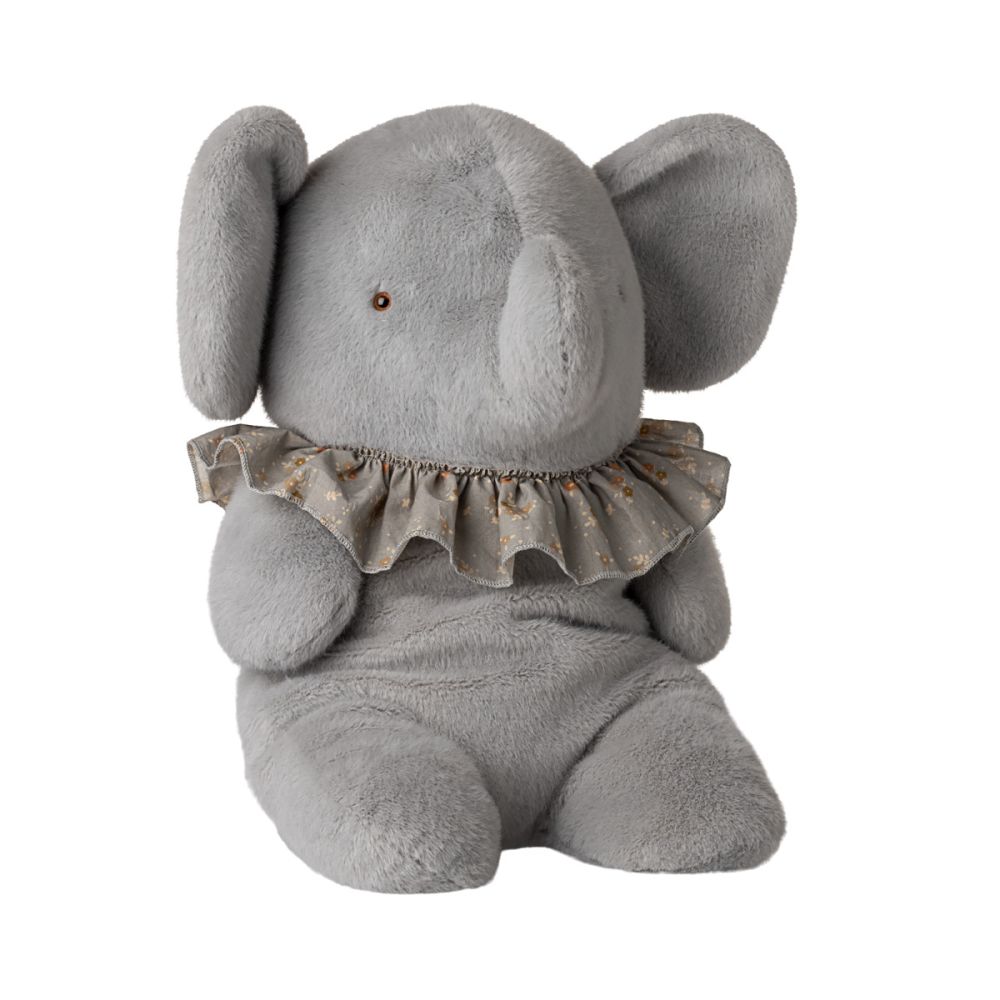 Maileg Stor plush elefant i Blågrå