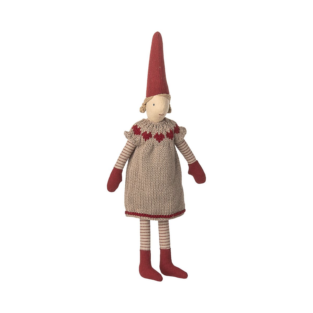 Maileg Mini nisse 2025 size 2 - Pige Strikket kjole