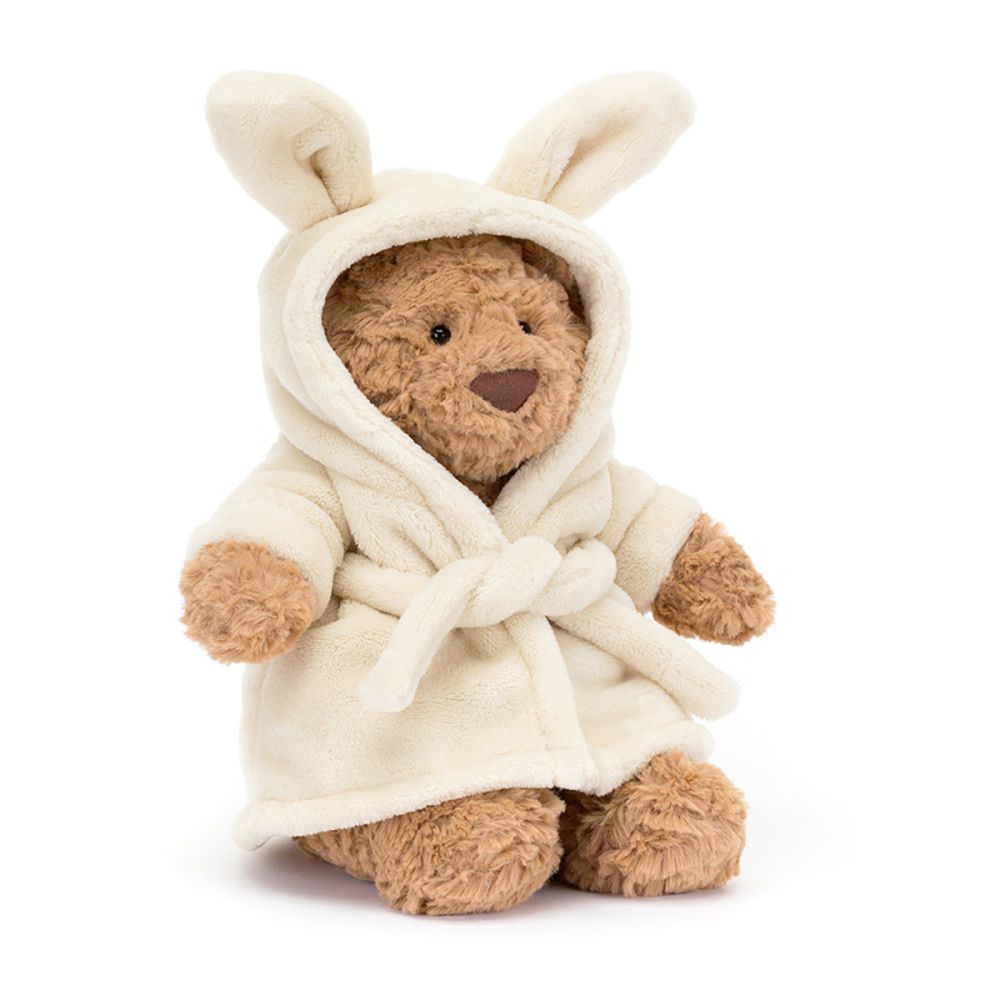  Jellycat Bartholomew Bjørn med badekåbe (BARM2BR) 