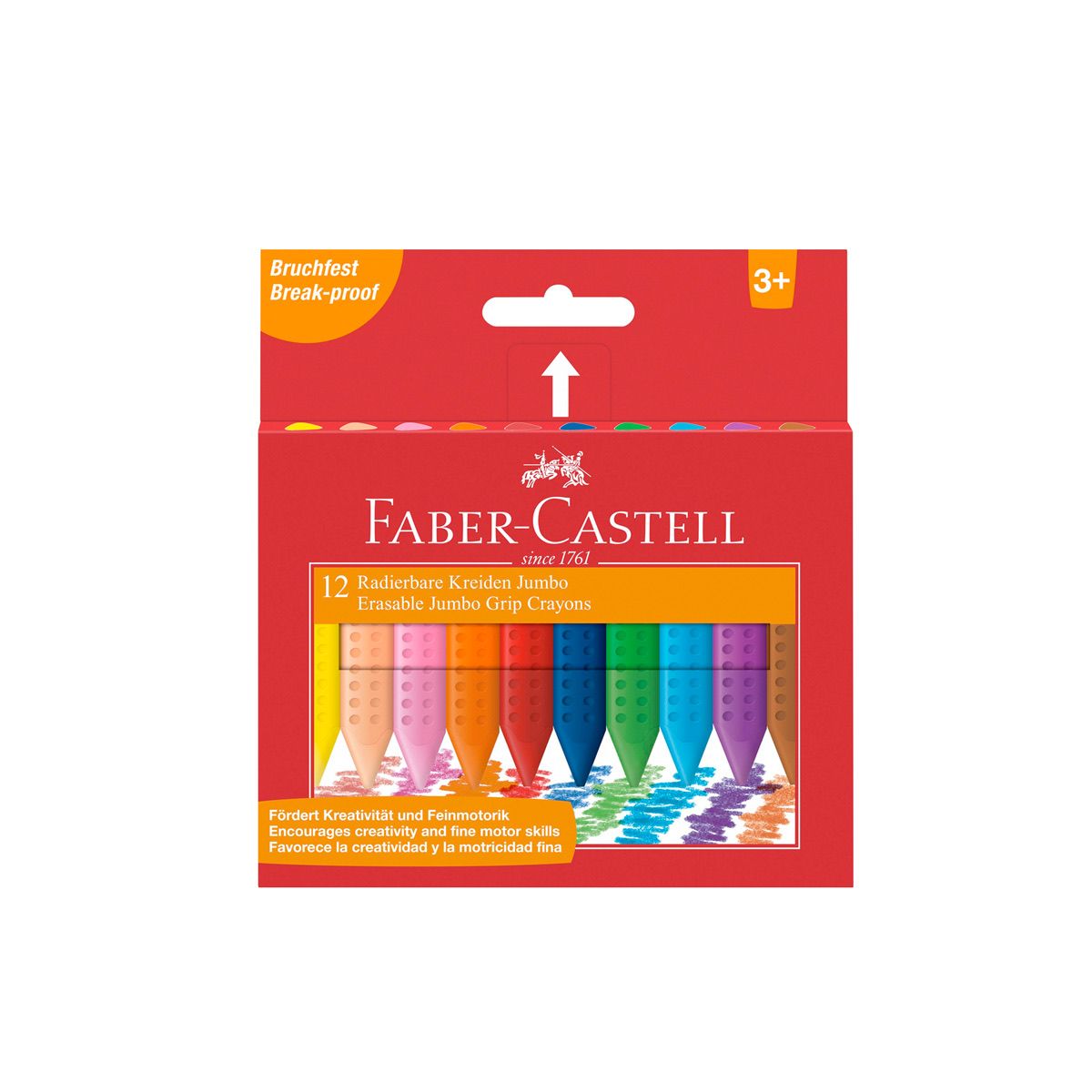Faber-Castell Jumbo 12 viskbare farvekridt
