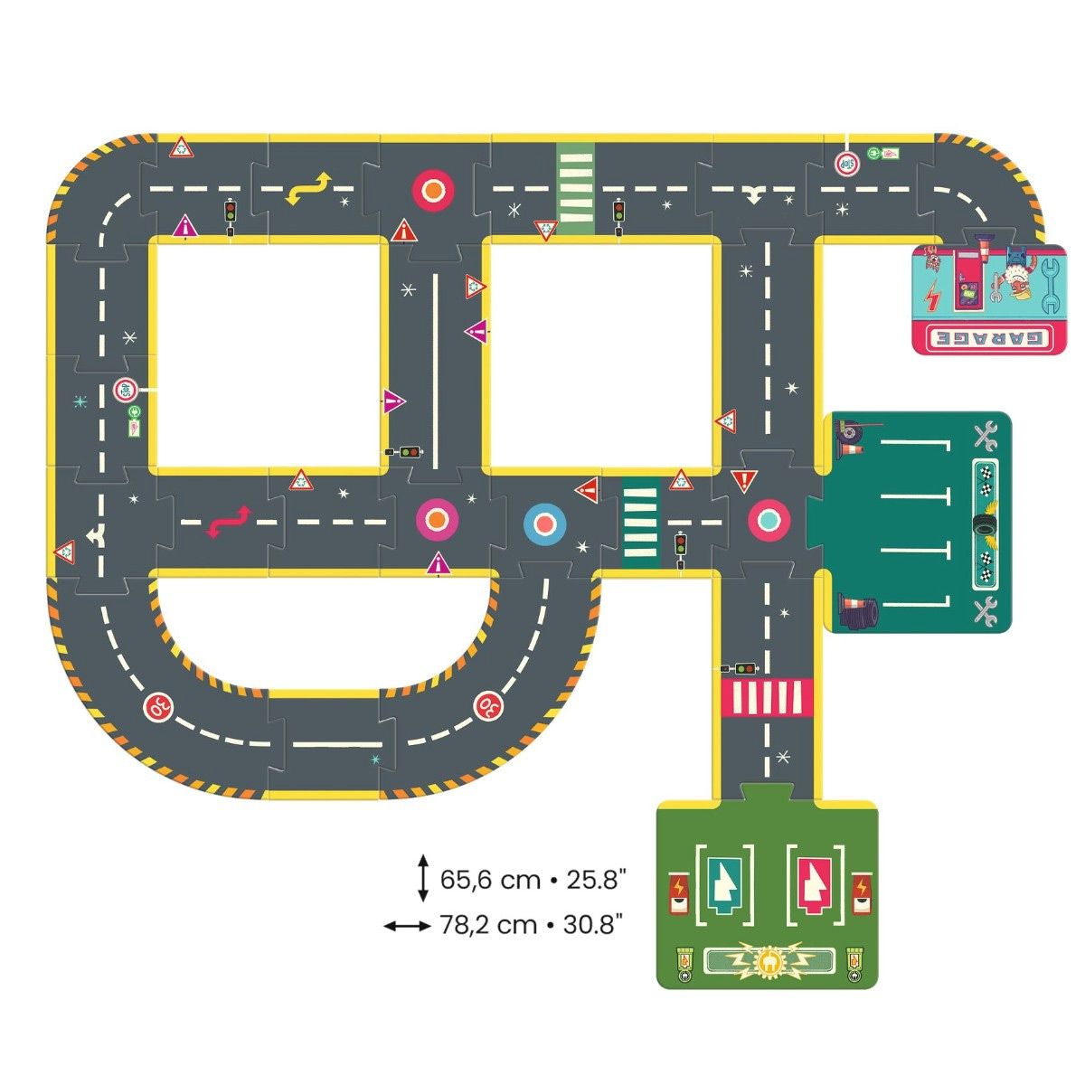 Djeco Crazy Motors Vejpuslespil 26 brikker