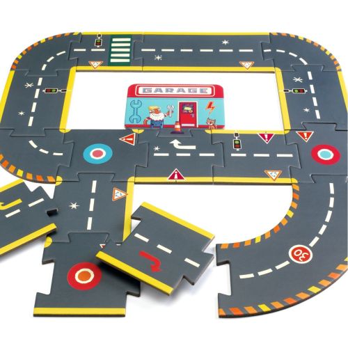 Djeco Crazy Motors Vejpuslespil 26 brikker