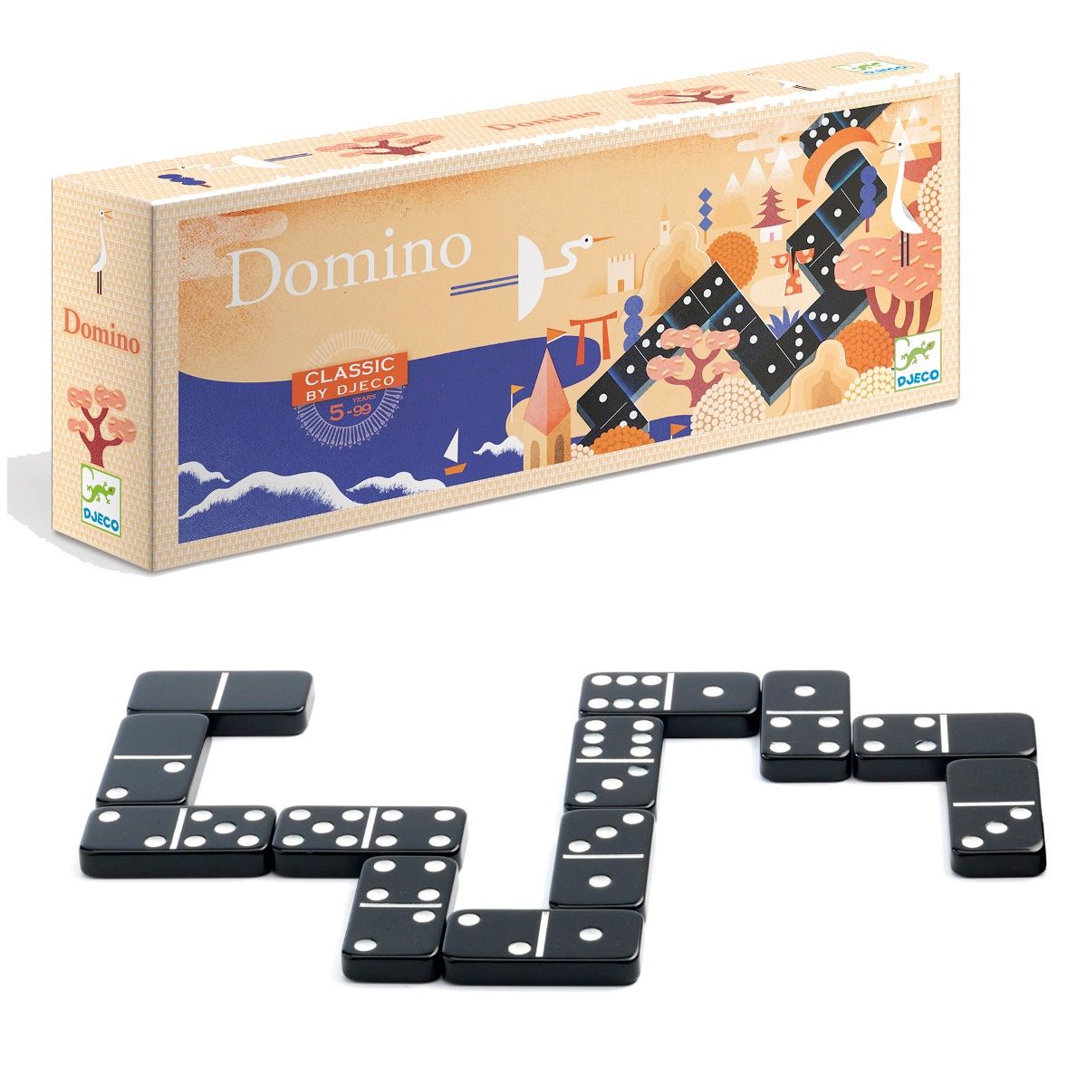 Djeco domino brikker i gaveæske 