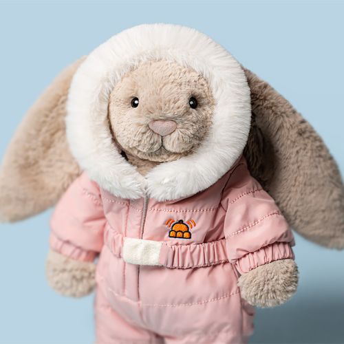 Jellycat Bashful kanin med skidragt 31 cm 