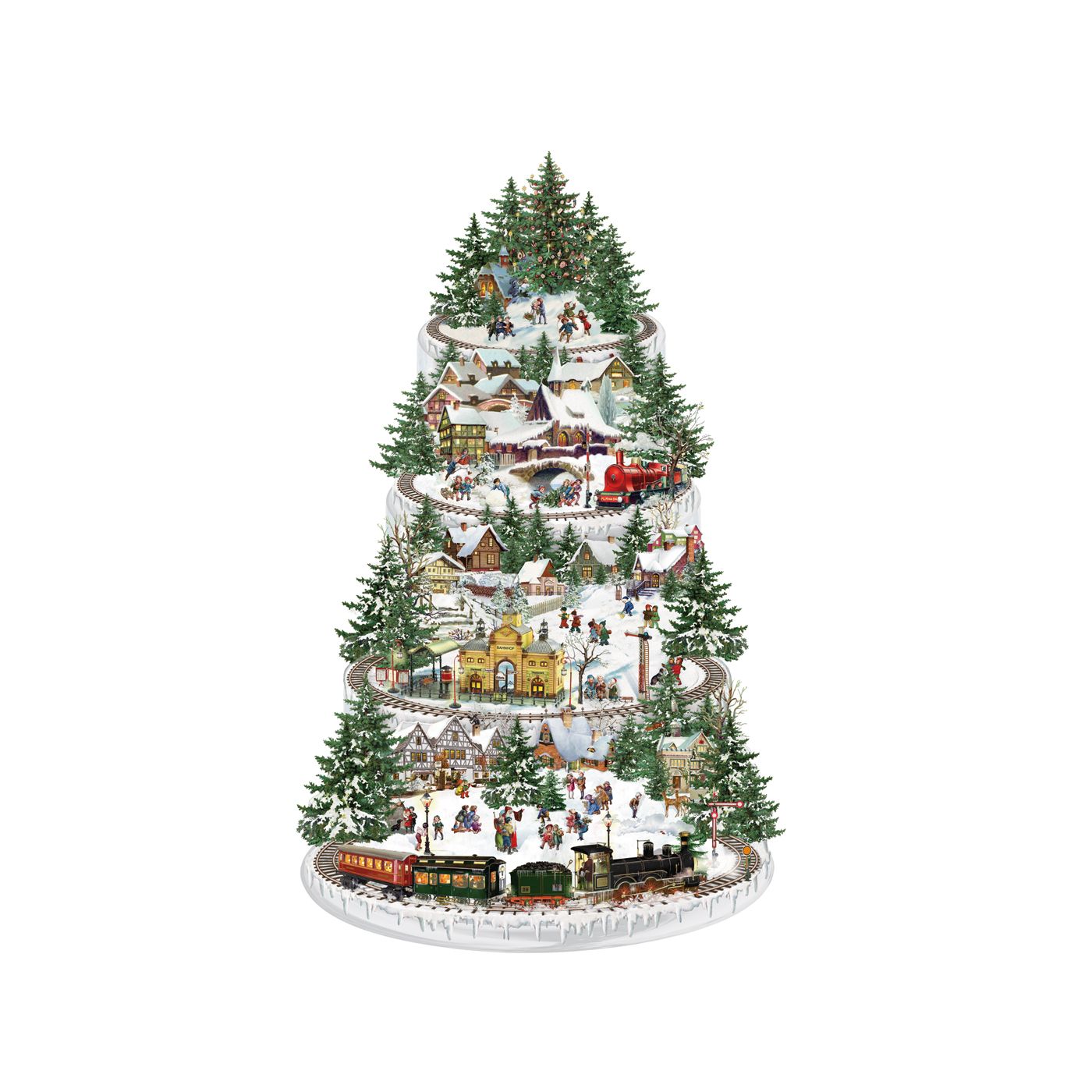 Julekalender med låger Juletræ med togbane A3 (SP72620)