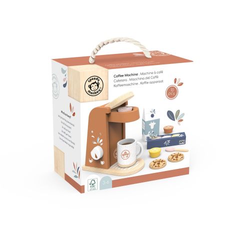 Speedy Monkey Kaffemaskine i træ 10 dele