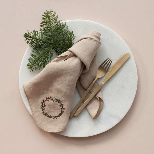 Maileg Stofserviet broderet Krans